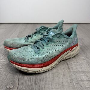 Hoka One One Clifton 8 Women’s Size 9 B Aquarelle Blue Lace Up Running Shoes F